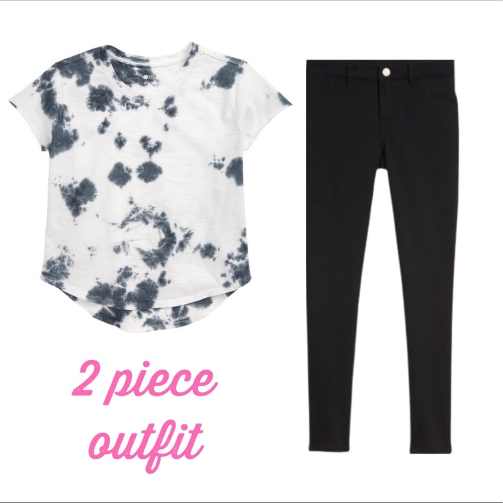 NWT Girl’s tie dye tee & jegging Jeans 10 & 12